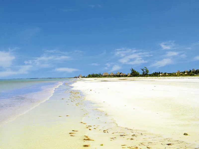 Neskončna bela plaža otoka Holbox